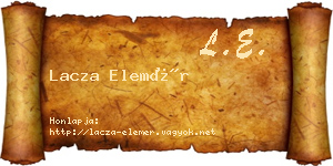 Lacza Elemér névjegykártya